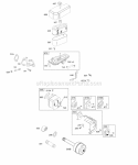 Air Cleaner Muffler Diagram and Parts List for  Briggs and Stratton Engine